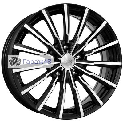 K&amp;K KC562 R14 / 5.5J PCD 4x100 ET 45 ЦО 67.1 Литые Черный глянцевый с полированной лицевой поверхностью